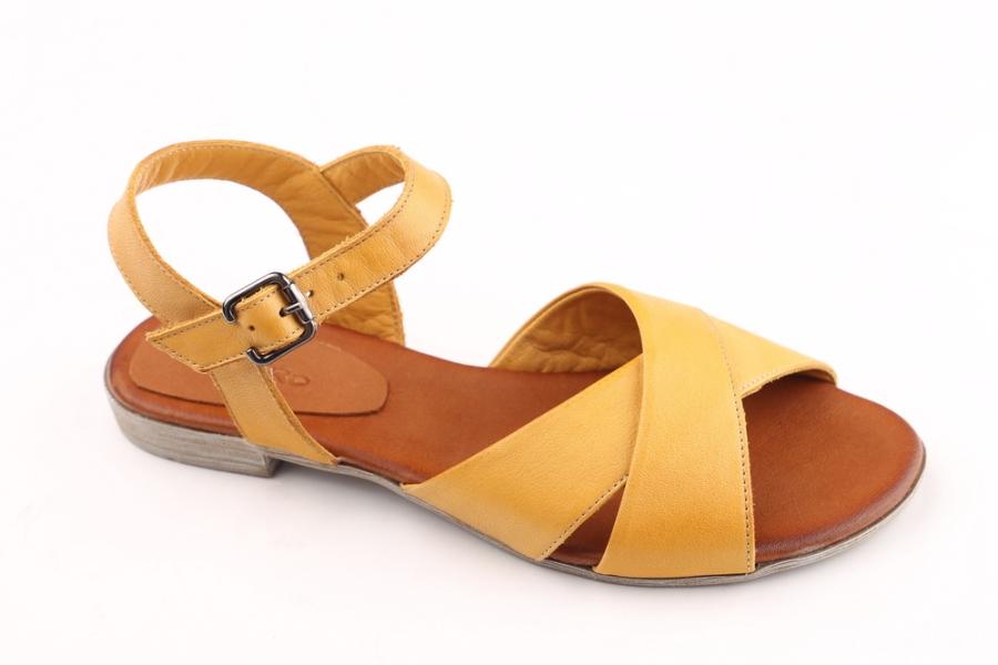 d.moro shoes Women Leather Sandals for summer: 52 Yellow Leather (Wholesale)