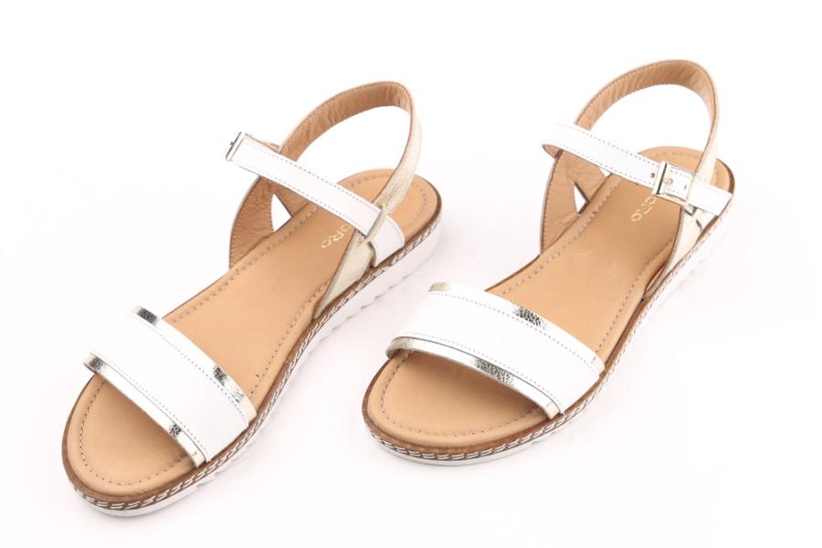 d.moro shoes Women Leather Sandals for summer: 707-17 White Leather (Wholesale)