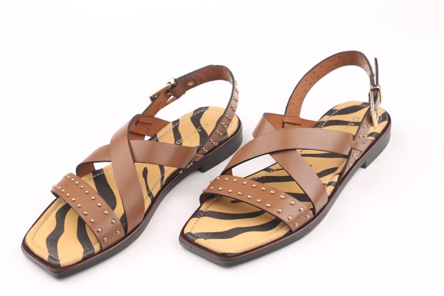 d.moro shoes Women Leather Sandals for summer: 707-32 Brown Leather (Wholesale)