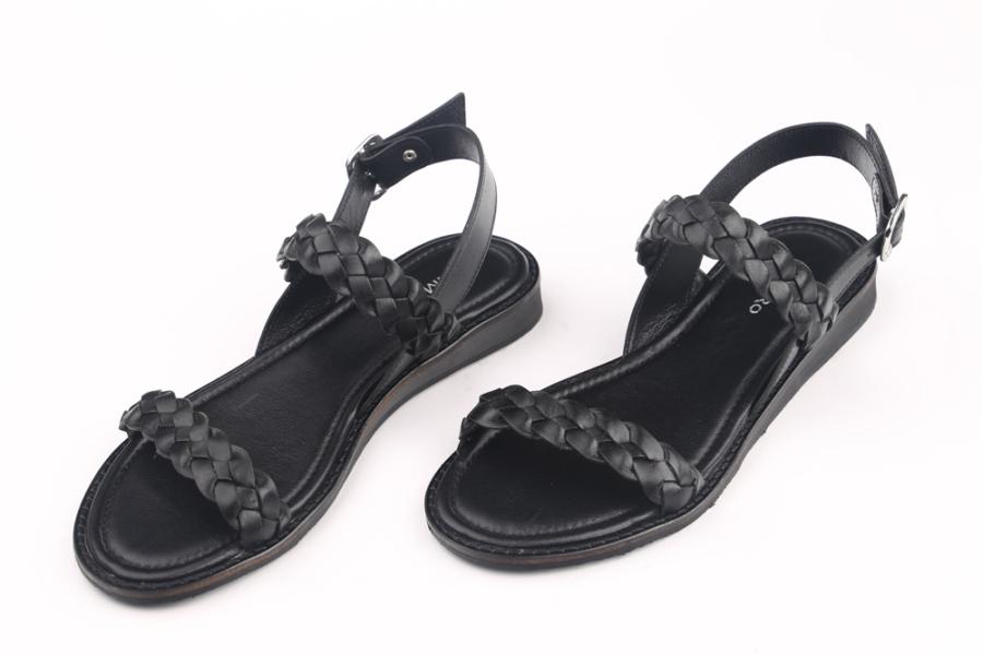 d.moro shoes Women Leather Sandals for summer: 707-35 Black Leather (Wholesale)