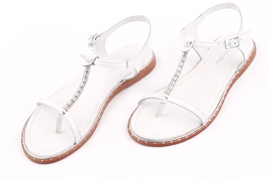d.moro shoes Women Leather Sandals for summer: 707-97 White Leather (Wholesale)