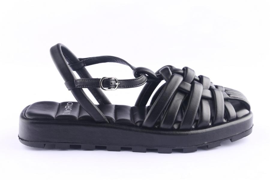 d.moro shoes Women Leather Sandals for Summer: 87007-1 Black (Wholesale)