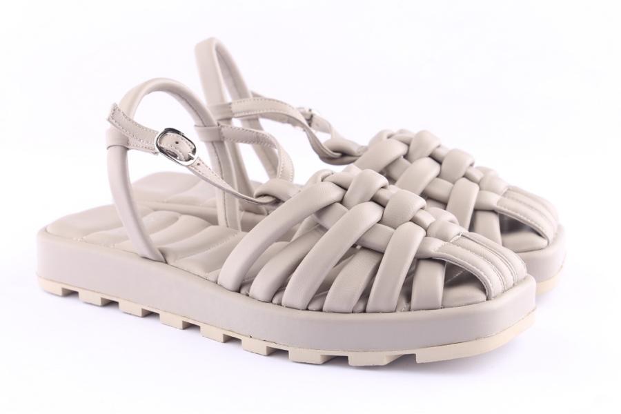 D.moro Shoes Women Leather Sandals For Summer: 87007-1 Silver Grey (Wholesale)