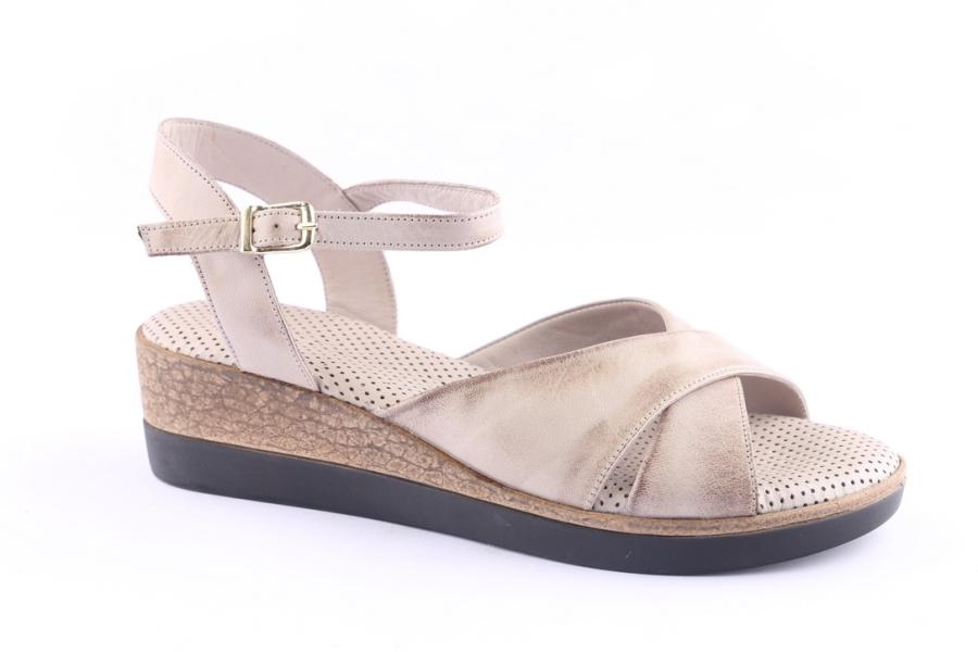 D.moro Shoes Women Leather Sandals For Summer: A376 Silver Grey (Wholesale)