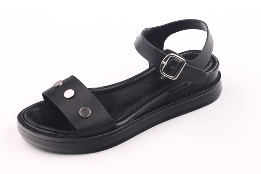 d.moro shoes Women Leather Sandals for summer: ALVİTO-8 Black Leather (Wholesale)