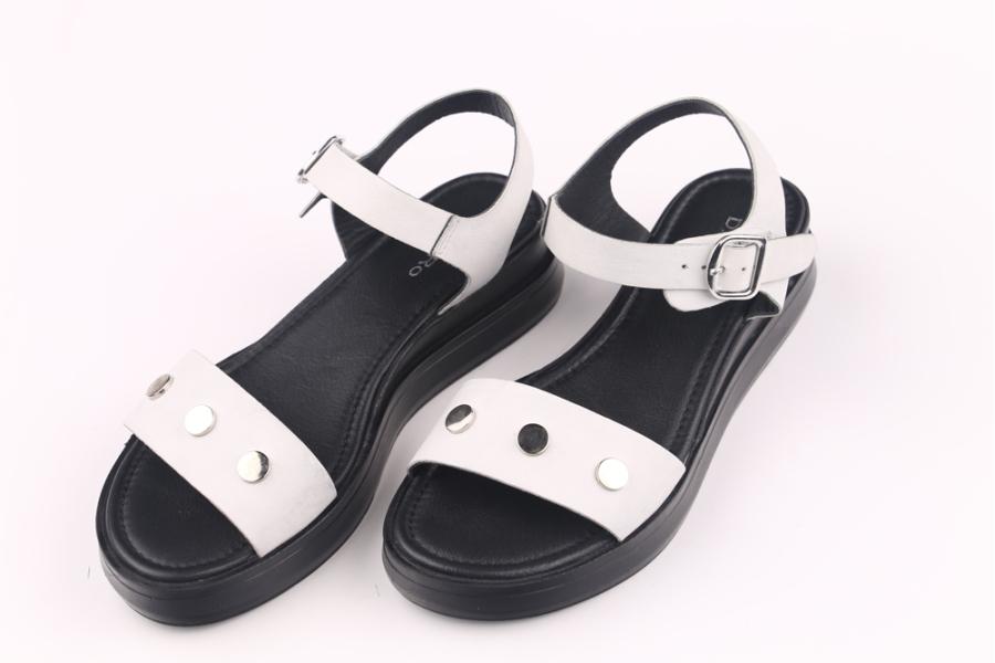 d.moro shoes Women Leather Sandals for summer: ALVİTO-8 White Leather (Wholesale)