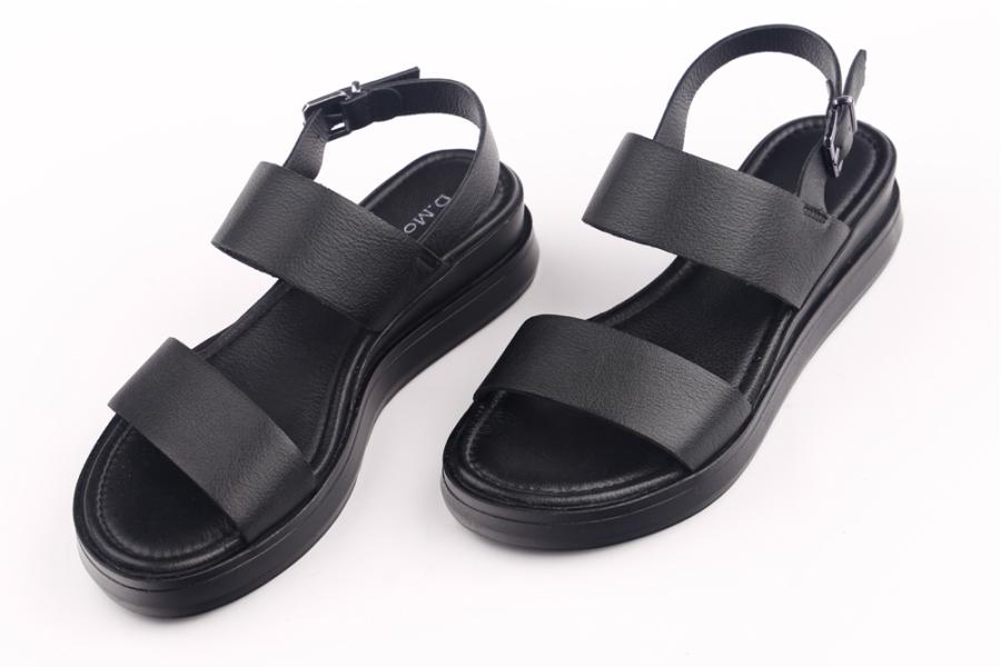 d.moro shoes Women Leather Sandals for summer: ALVİTO-9 Black Leather (Wholesale)