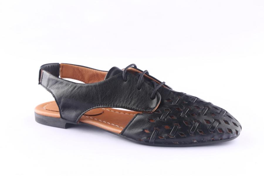 D.moro Shoes Women Leather Sandals For Summer: ARJ-042 Black (Wholesale)