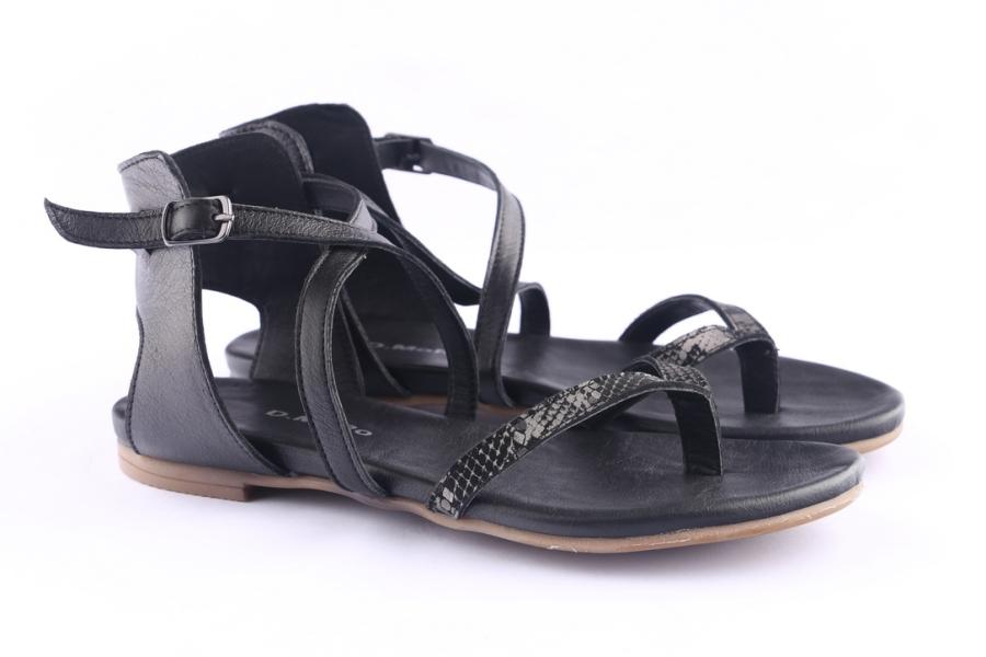 D.moro Shoes Women Leather Sandals For Summer: C707 Black (Wholesale)