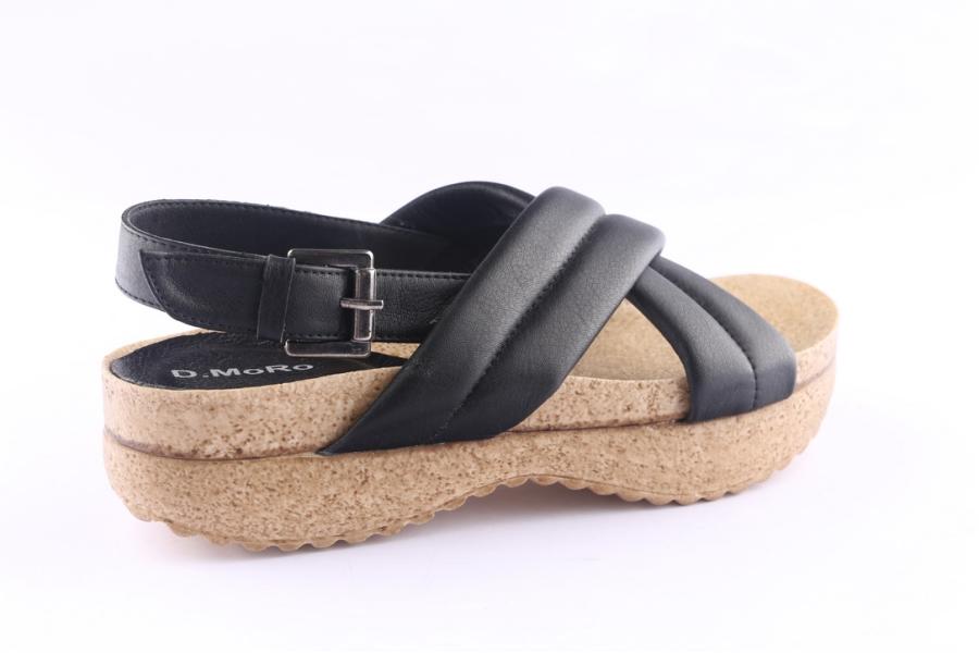 D.moro Shoes Women Leather Sandals For Summer: C709 Black (Wholesale)