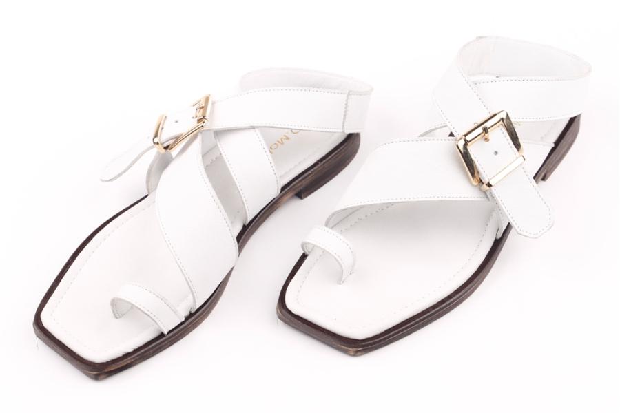 d.moro shoes Women Leather Sandals for summer: COSS-4 White Leather (Wholesale)