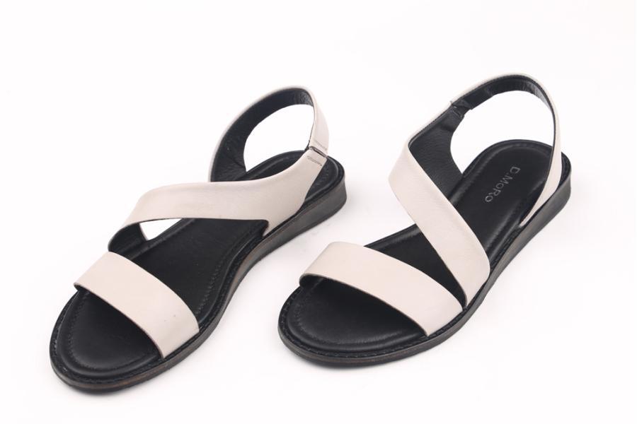 d.moro shoes Women Leather Sandals for summer: DNL-16 Cream Leather (Wholesale)