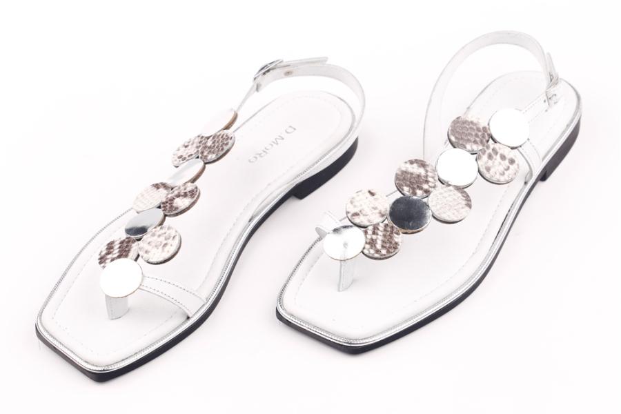 d.moro shoes Women Leather Sandals for summer: ELLE-3 Mix Color White Leather (Wholesale)