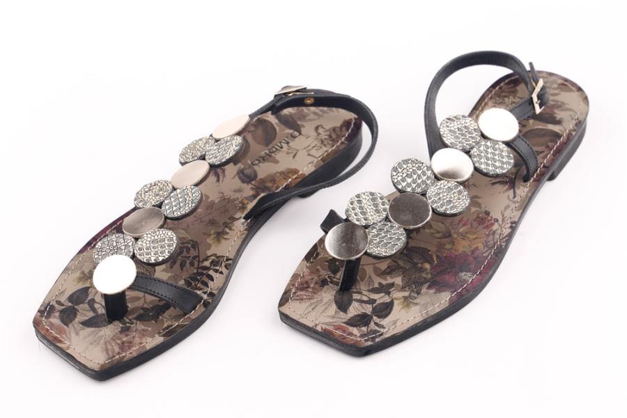 d.moro shoes Women Leather Sandals for summer: ELLE-3 Mix Color Brown Leather (Wholesale)