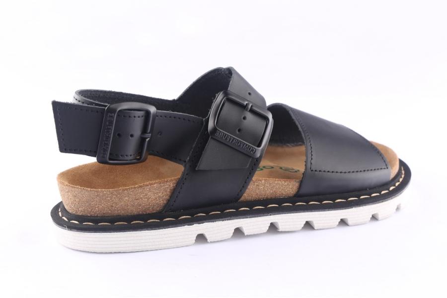 D.moro Shoes Women Leather Sandals For Summer: FAR Black (Wholesale)
