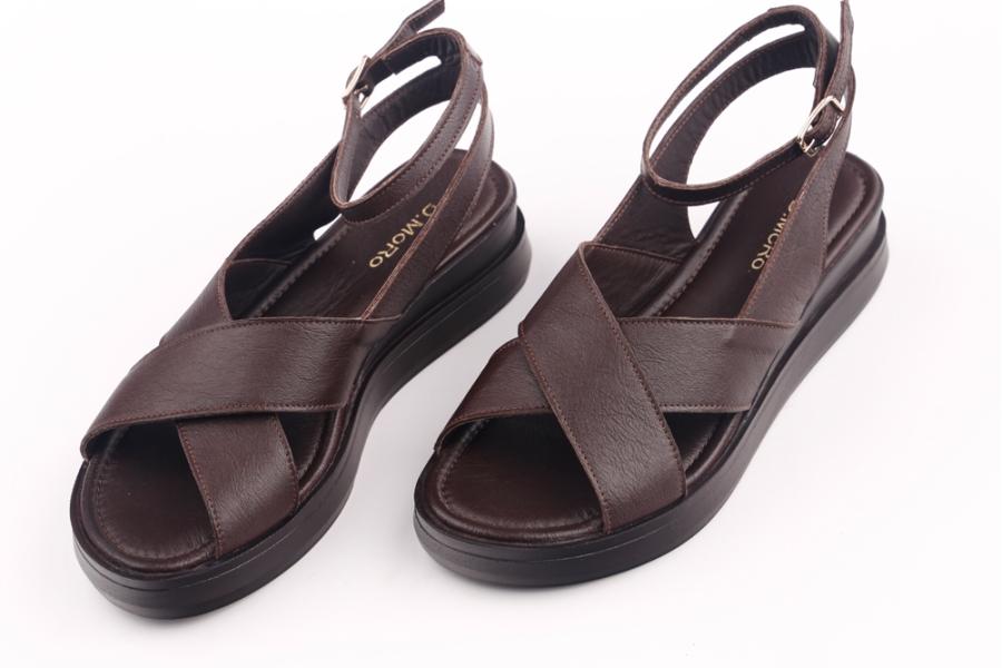 d.moro shoes Women Leather Sandals for summer: FT-124 Brown Leather (Wholesale)
