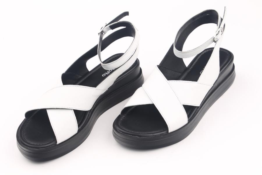 d.moro shoes Women Leather Sandals for summer: FT-124 White Leather (Wholesale)