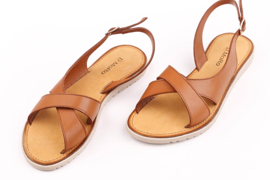 d.moro shoes Women Leather Sandals for summer: FT-125 Tan Leather (Wholesale)