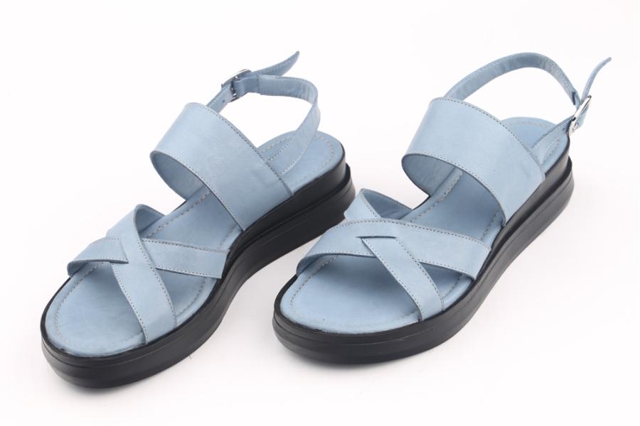 d.moro shoes Women Leather Sandals for summer: FT-368 Light Blue Leather (Wholesale)