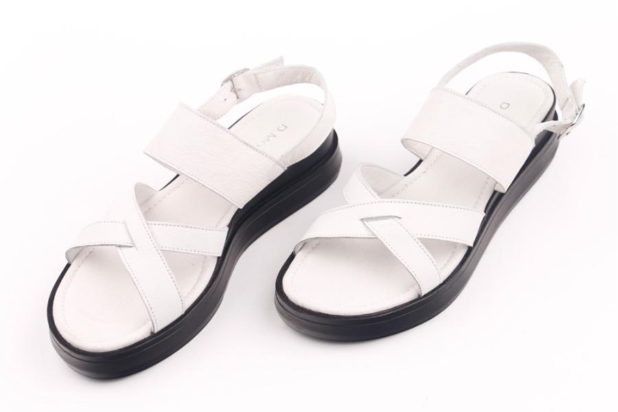 d.moro shoes Women Leather Sandals for summer: FT-368 White Leather (Wholesale)
