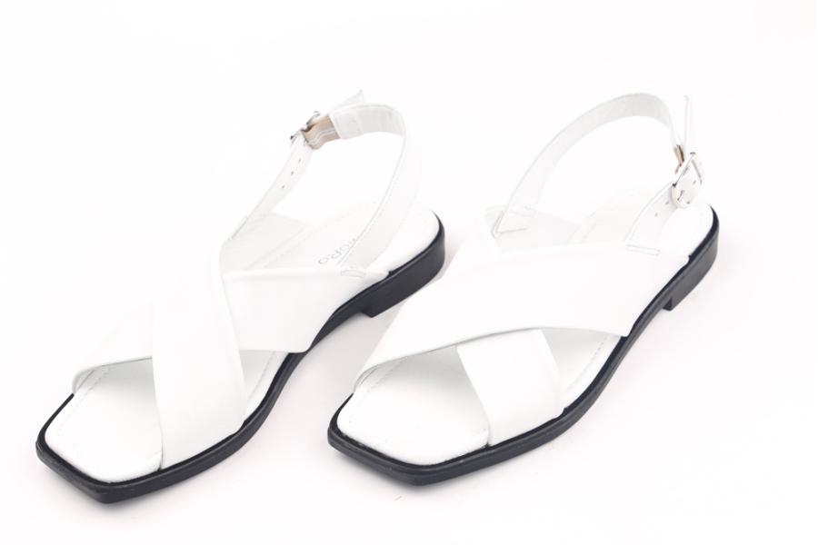 d.moro shoes Women Leather Sandals for summer: GATE-4 White Leather (Wholesale)