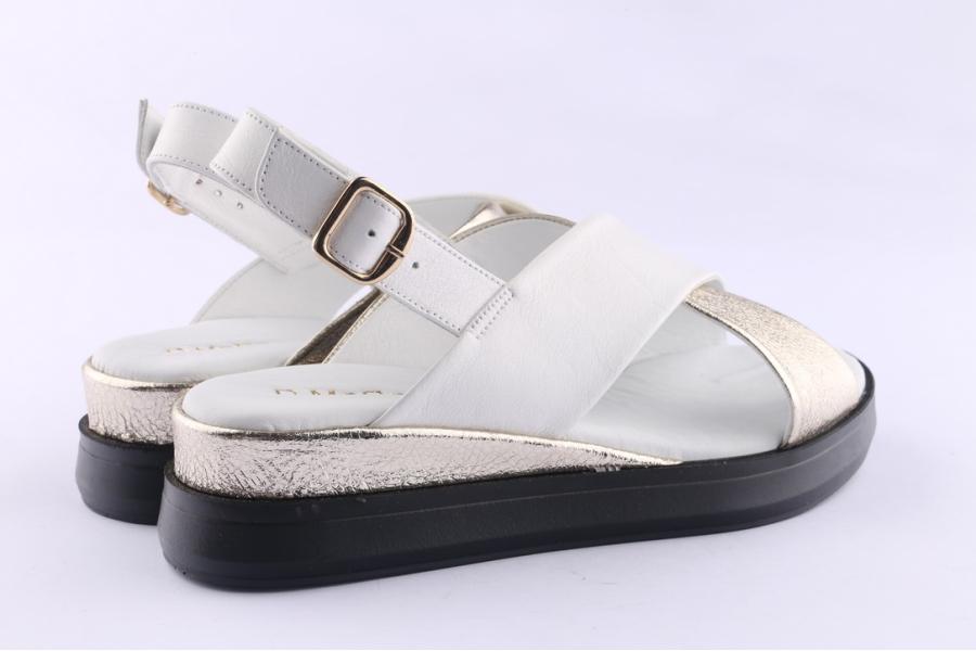 D.moro Shoes Women Leather Sandals For Summer: GATE-4 White (Wholesale)