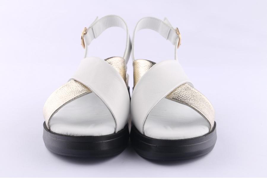 D.moro Shoes Women Leather Sandals For Summer: GATE-4 White (Wholesale)
