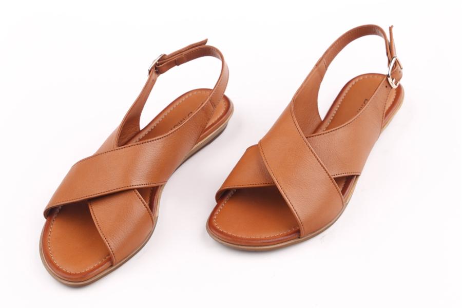 d.moro shoes Women Leather Sandals for summer: GLS-6 Dark Tan Leather (Wholesale)