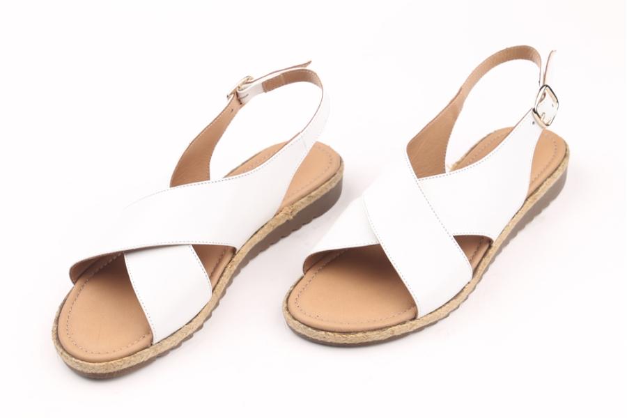 d.moro shoes Women Leather Sandals for summer: GLS-6 White Leather (Wholesale)