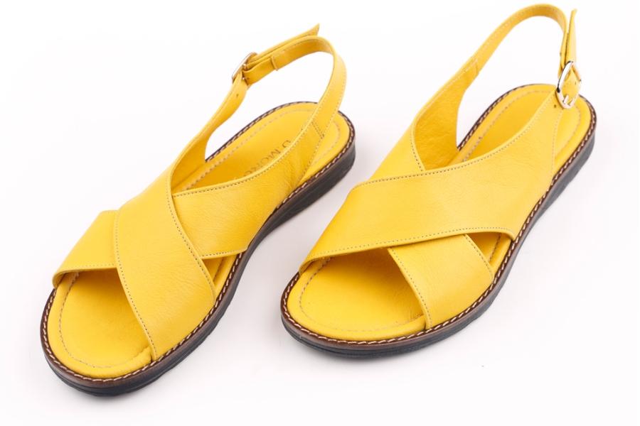 d.moro shoes Women Leather Sandals for summer: GLS-6 Yellow Leather (Wholesale)