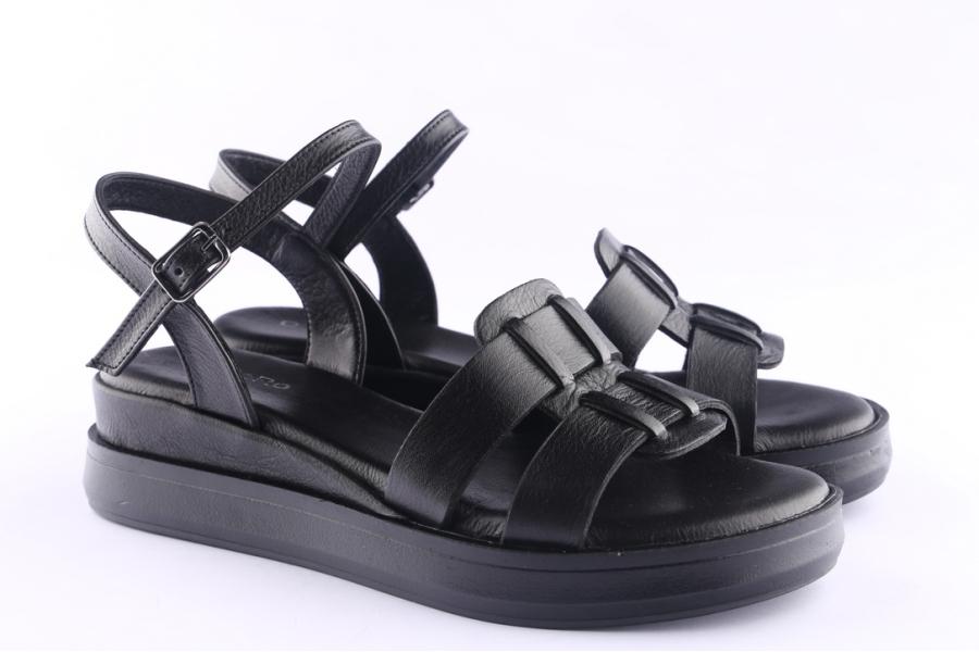 D.moro Shoes Women Leather Sandals For Summer: JURDAN-9 Black (Wholesale)