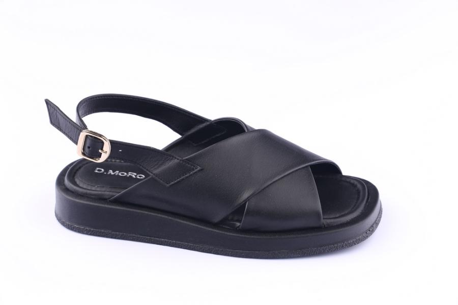 d.moro shoes Women Leather Sandals for summer: MORO-100 Black Leather (Wholesale)