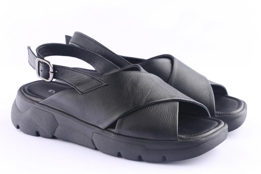 D.moro Shoes Women Leather Sandals For Summer: MORO-100 Black (Wholesale)