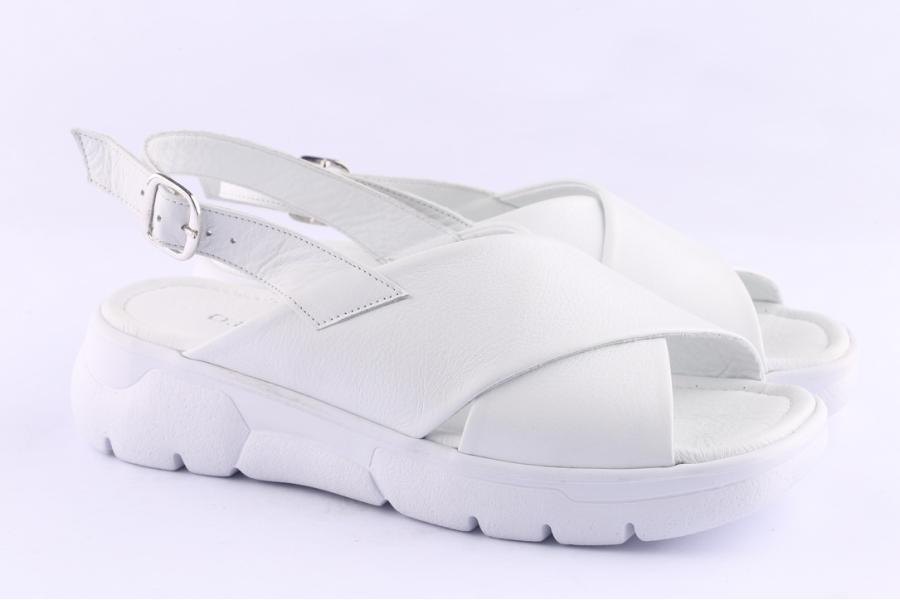 D.moro Shoes Women Leather Sandals For Summer: MORO-100 White (Wholesale)