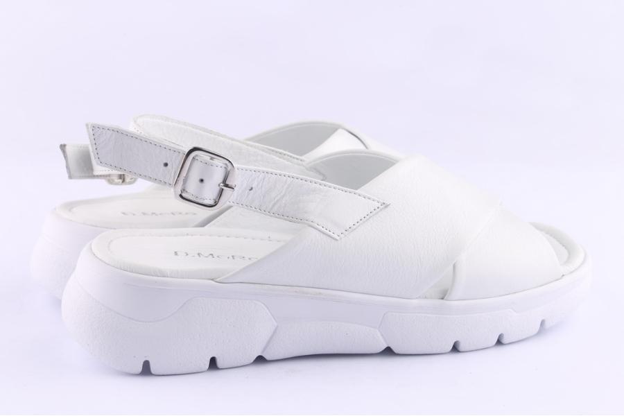 D.moro Shoes Women Leather Sandals For Summer: MORO-100 White (Wholesale)