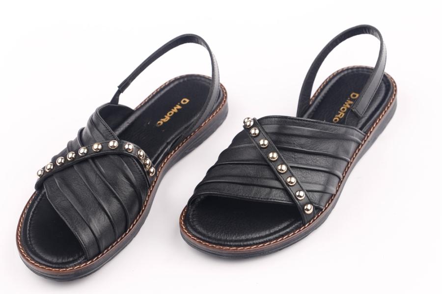 d.moro shoes Women Leather Sandals for summer: MORO-25 Black Leather (Wholesale)