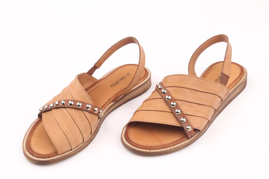 d.moro shoes Women Leather Sandals for summer: MORO-25 Tan Brown Leather (Wholesale)