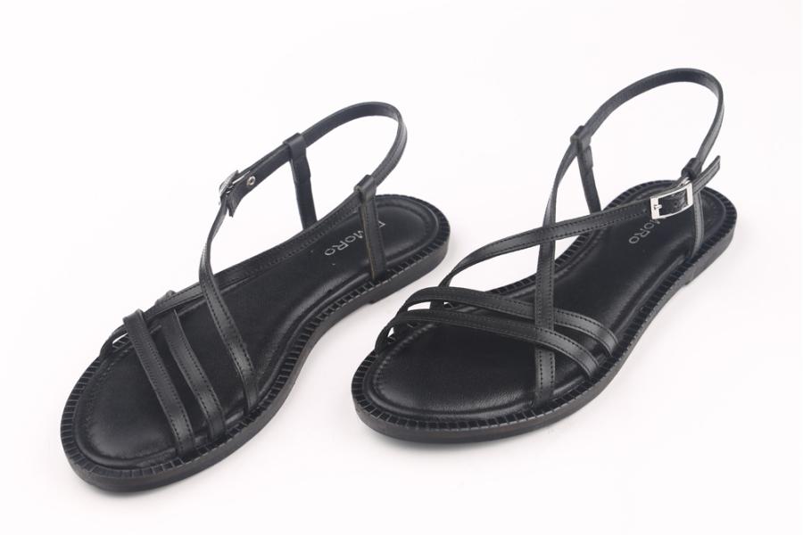 d.moro shoes Women Leather Sandals for summer: MORO-46 Black Leather (Wholesale)