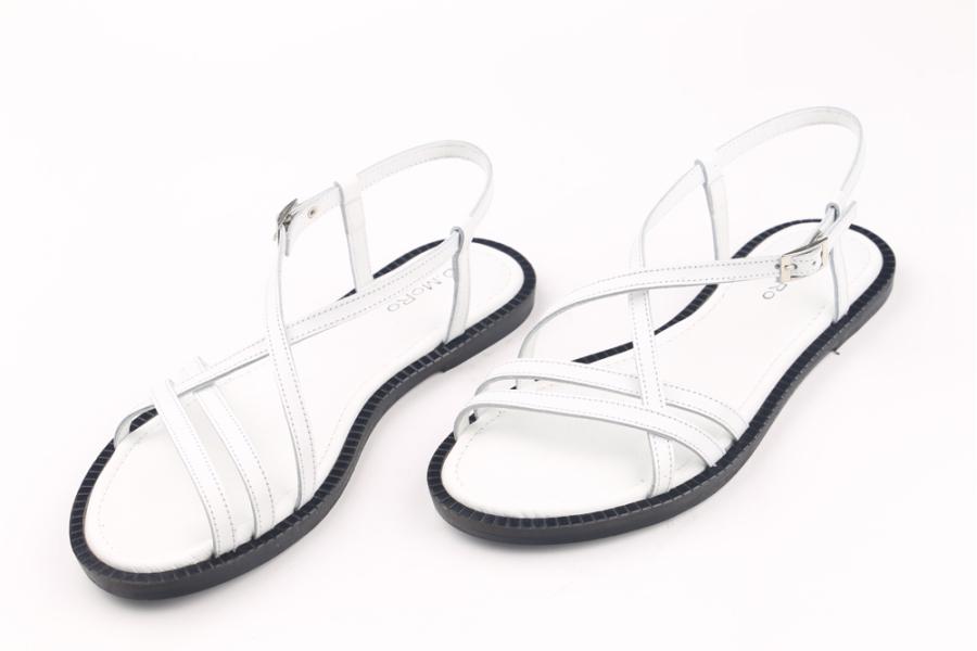 d.moro shoes Women Leather Sandals for summer: MORO-46 White Leather (Wholesale)