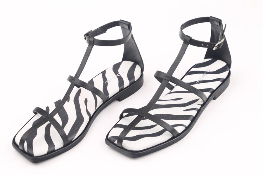 d.moro shoes Women Leather Sandals for summer: MORO-47-Z Black Leather (Wholesale)