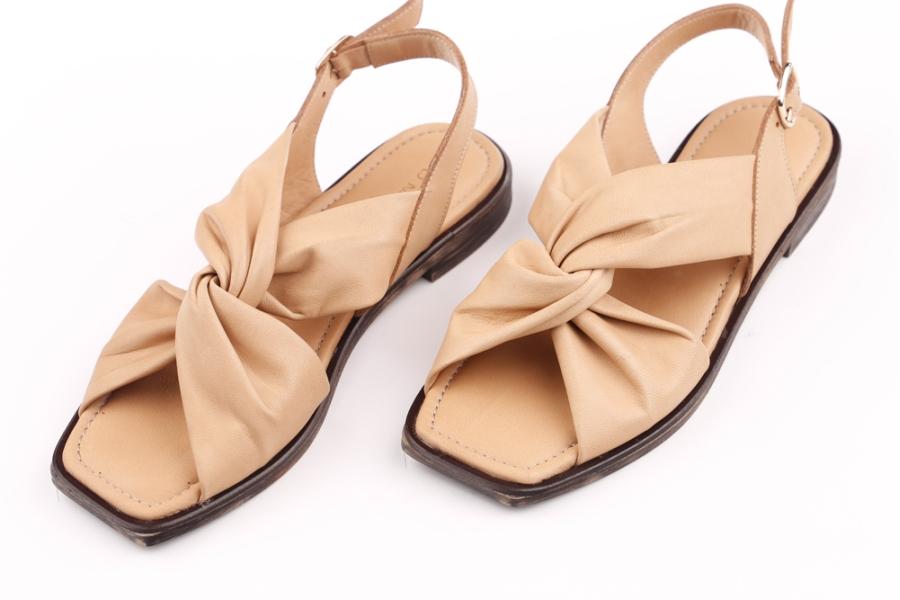 d.moro shoes Women Leather Sandals for summer: MORO-56 Beige Leather (Wholesale)