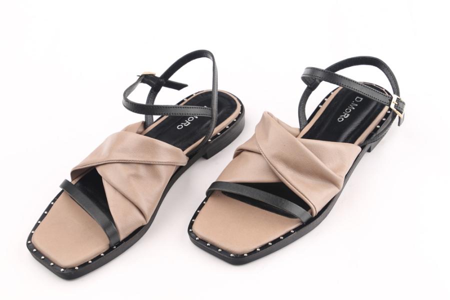 d.moro shoes Women Leather Sandals for summer: MORO-69 Beige Leather (Wholesale)