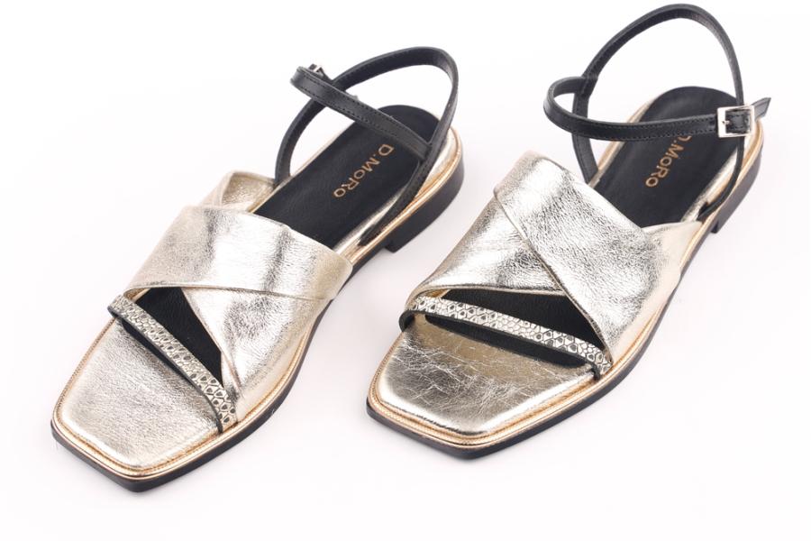 d.moro shoes Women Leather Sandals for summer: MORO-69 Gold Leather (Wholesale)