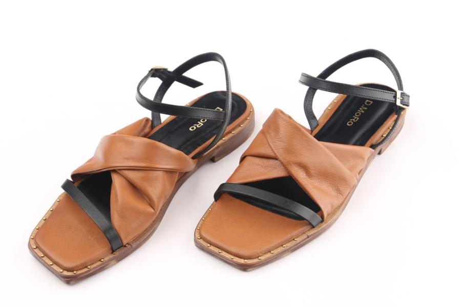 d.moro shoes Women Leather Sandals for summer: MORO-69 Tan Leather (Wholesale)
