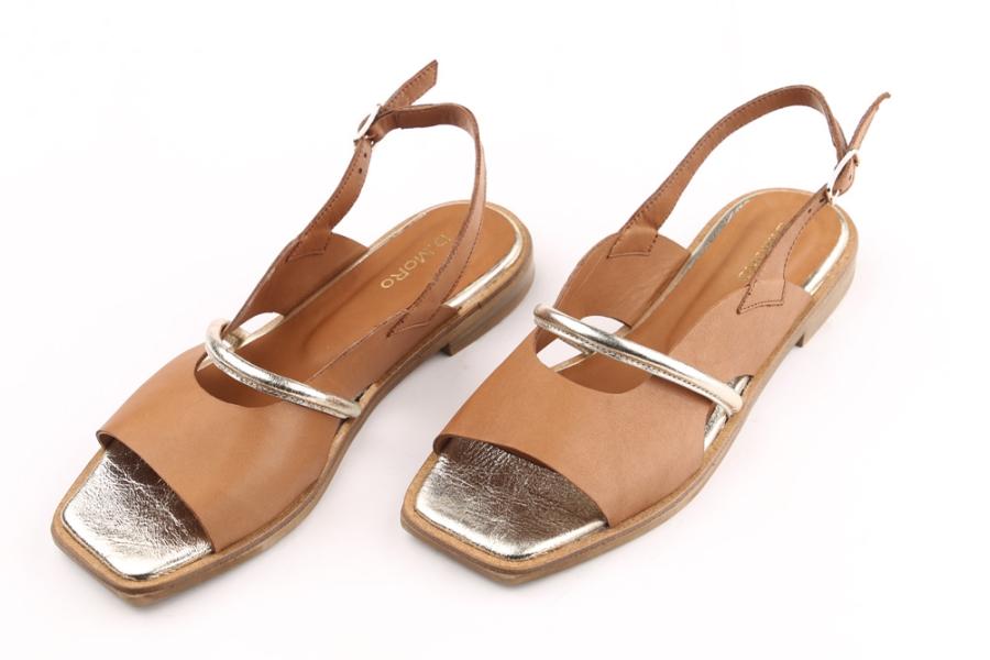 d.moro shoes Women Leather Sandals for summer: MORO-99 Brown Gold Leather (Wholesale)