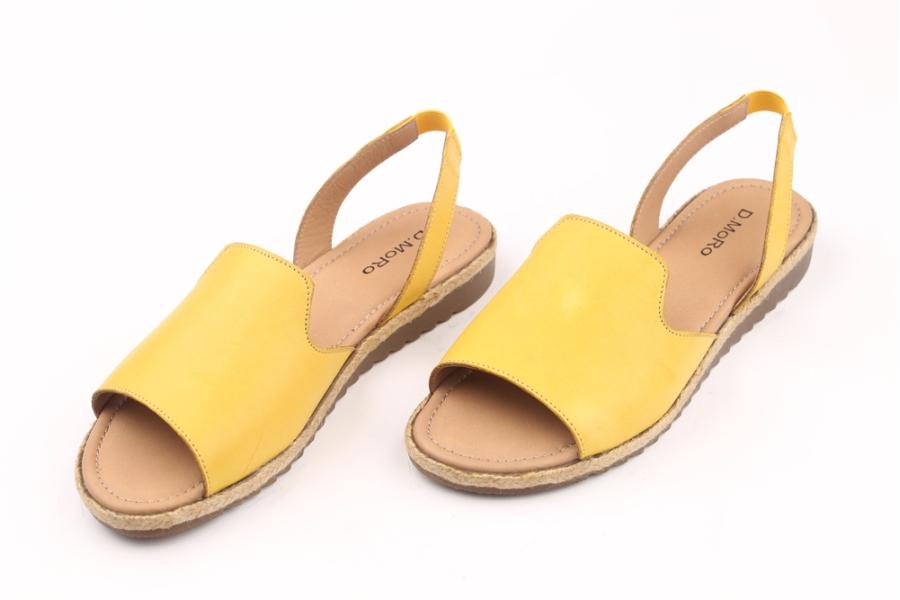 d.moro shoes Women Leather Sandals for summer: NAT-23 Yellow Leather (Wholesale)