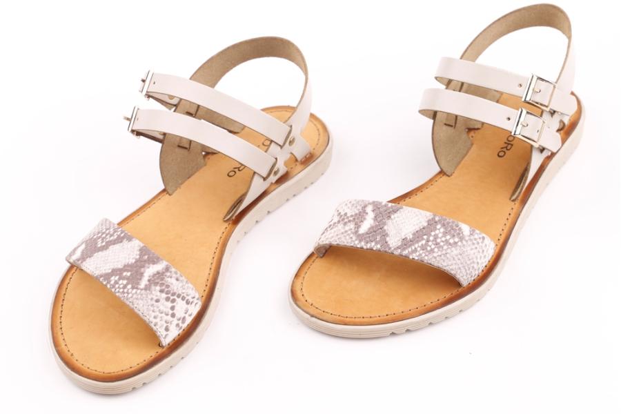 d.moro shoes Women Leather Sandals for summer: NETA-33 Bone Snake Leather (Wholesale)