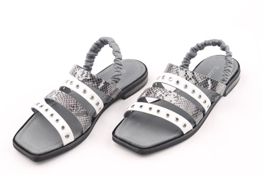 d.moro shoes Women Leather Sandals for summer: TAŞ-21 Grey Snake Leather (Wholesale)