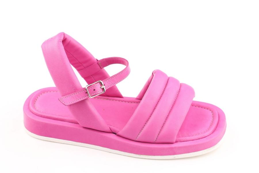 d.moro shoes Women Leather Sandals for summer: TAŞ-241 Fuchsia Leather (Wholesale)