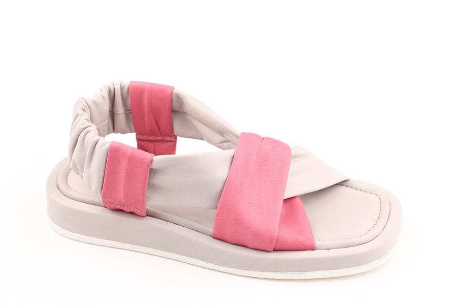 d.moro shoes Women Leather Sandals for summer: TAŞ-242 Cream Pink Leather (Wholesale)